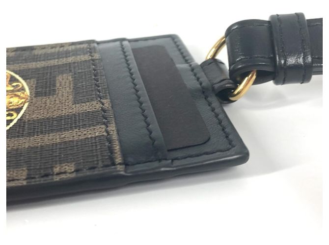 Zucca Fendi Versace Collaboration Business Card Case Brown Black - view 12