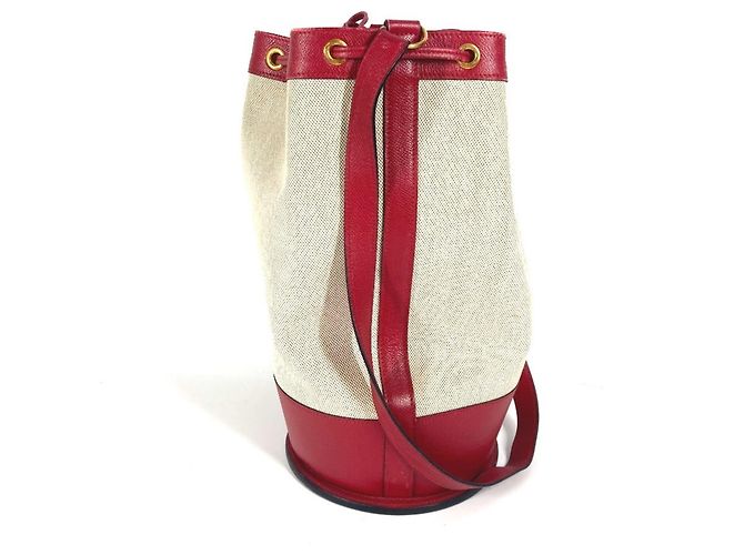 Hermès Vintage Standy Tasche Rot Beige - Ansicht 2
