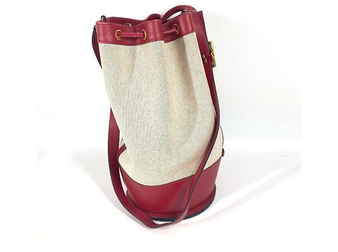 Hermès Vintage Standy Tasche Rot Beige - Ansicht 4