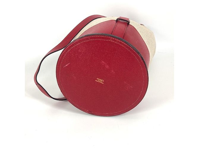 Hermès Vintage Standy Tasche Rot Beige - Ansicht 5