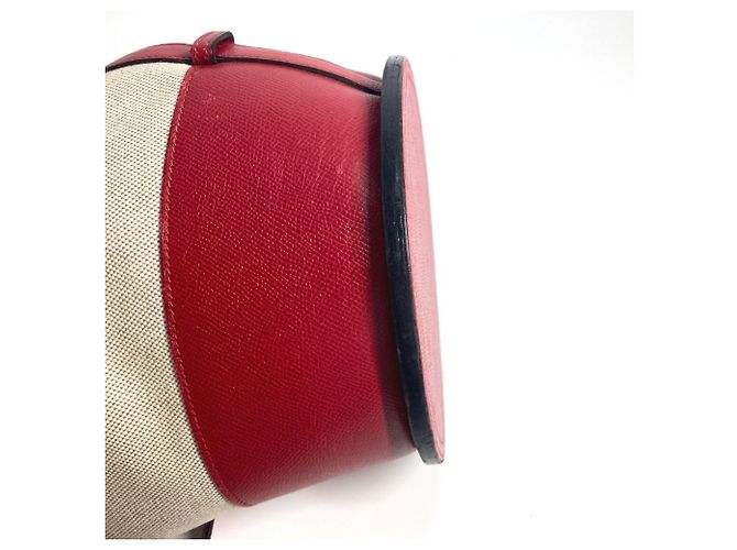 Hermès Vintage Standy Tasche Rot Beige - Ansicht 7