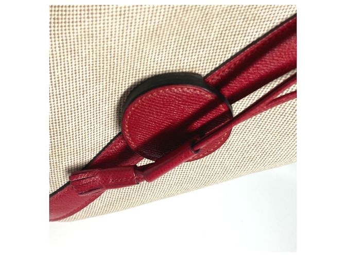Hermès Vintage Standy Tasche Rot Beige - Ansicht 8