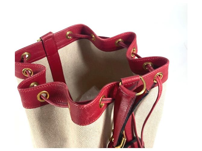 Hermès Vintage Standy Tasche Rot Beige - Ansicht 9