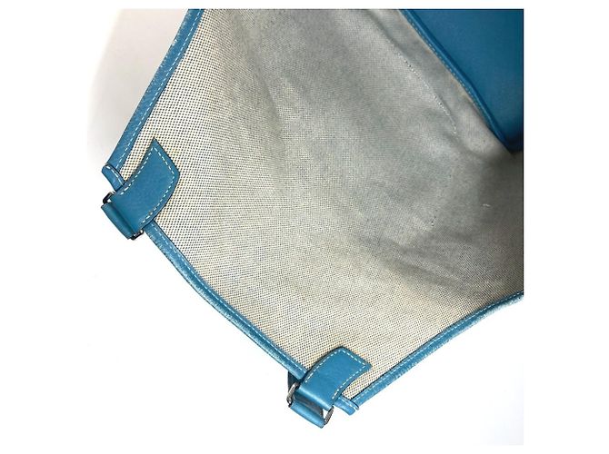 Hermès Jardinier PM Schultertasche Blau - Ansicht 14