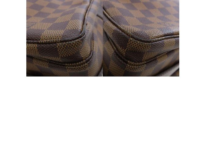 Borsa a Spalla Naviglio M45255 di Louis Vuitton Marrone Damier ebene - vista 10