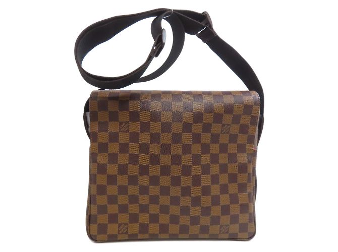 Borsa a Spalla Naviglio M45255 di Louis Vuitton Marrone Damier ebene - vista 2