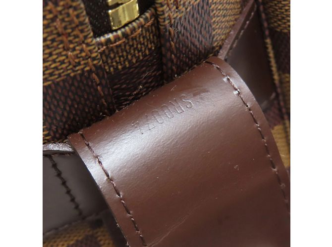 Borsa a Spalla Naviglio M45255 di Louis Vuitton Marrone Damier ebene - vista 7