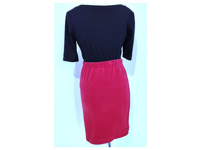 Falda de Terciopelo Preppy Sonia Rykiel T XS/S/M Fucsia - vista 10