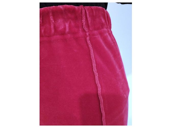 Falda de Terciopelo Preppy Sonia Rykiel T XS/S/M Fucsia - vista 6