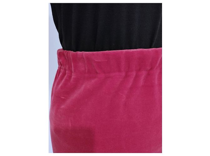 Falda de Terciopelo Preppy Sonia Rykiel T XS/S/M Fucsia - vista 7