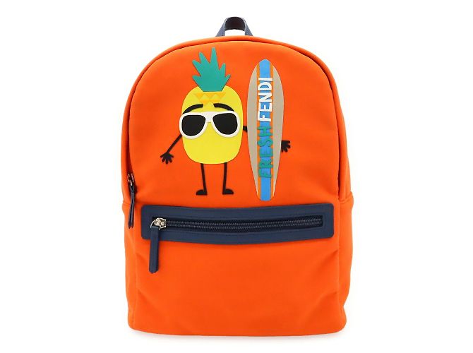 Mochila Fendi Fresh Pineapple Preto Laranja - vista 2