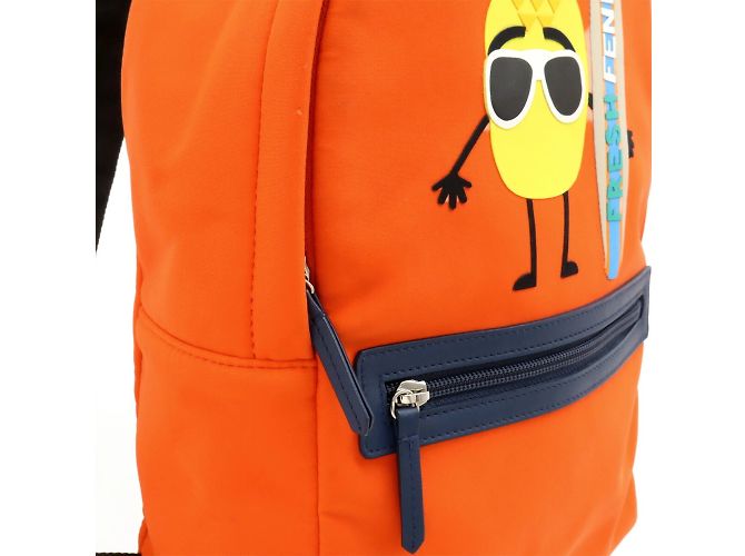 Mochila Fendi Fresh Pineapple Preto Laranja - vista 8