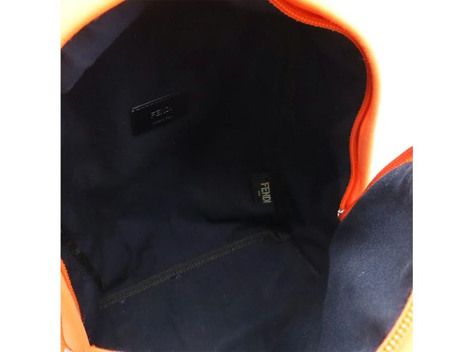 Mochila Fendi Fresh Pineapple Preto Laranja - vista 9