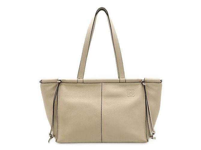 Loewe Cushion Tote Small aus hellbeigem Leder - Ansicht 2