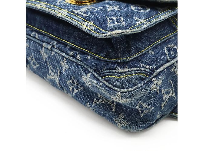 Marsupio in denim Monogram Louis Vuitton Blu - vista 4
