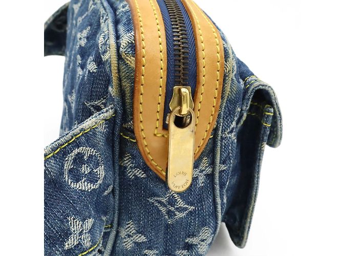 Marsupio in denim Monogram Louis Vuitton Blu - vista 5
