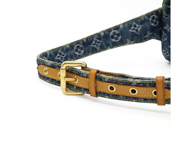 Marsupio in denim Monogram Louis Vuitton Blu - vista 8