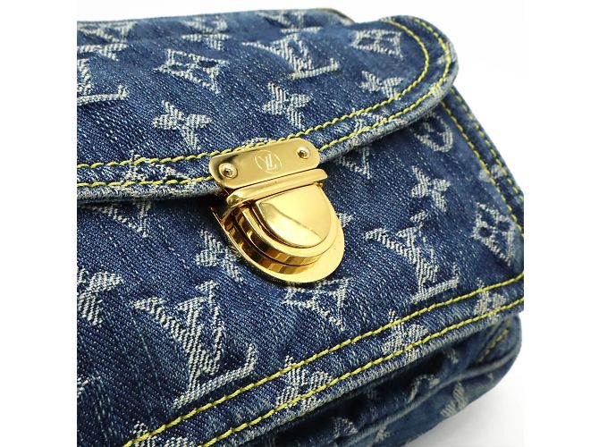 Marsupio in denim Monogram Louis Vuitton Blu - vista 9