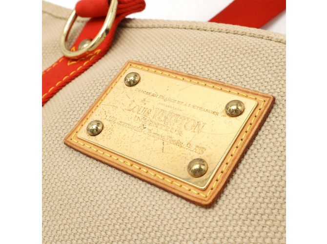 Louis Vuitton Antigua Cabas MM Tasche Rot Beige - Ansicht 5