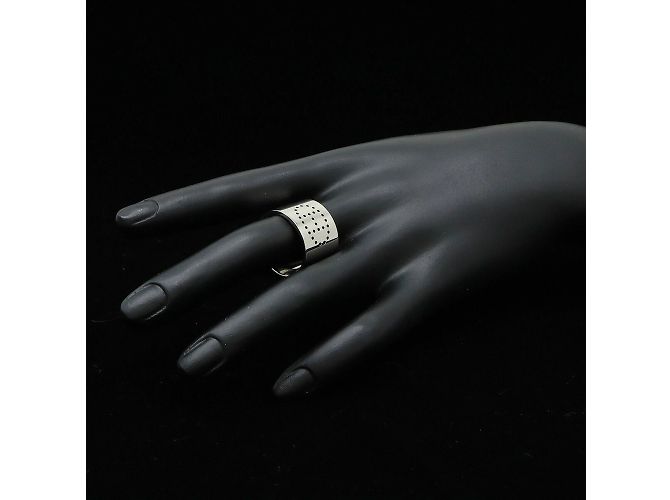 Ring Hermès Anello per sciarpa forato Hermes Evelyn H Argento - vista 7