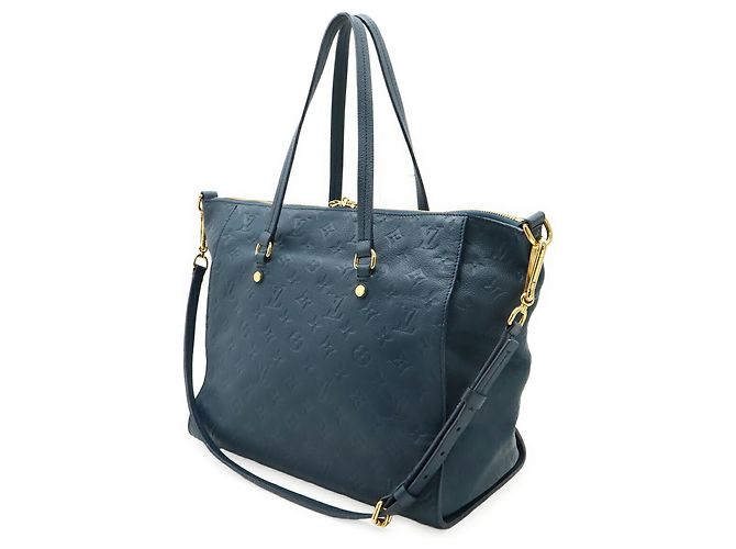 Borsa Tote Louis Vuitton Monogram Empreinte Lumineuse PM Blu - vista 3