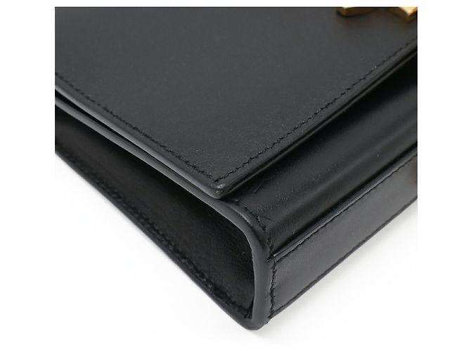 Borsa a Spalla Kate Monogram di Yves Saint Laurent Nero - vista 4