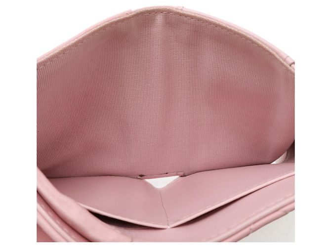 Chanel Matelassé Coco Mark Dreifach Geldbörse Pink - Ansicht 6