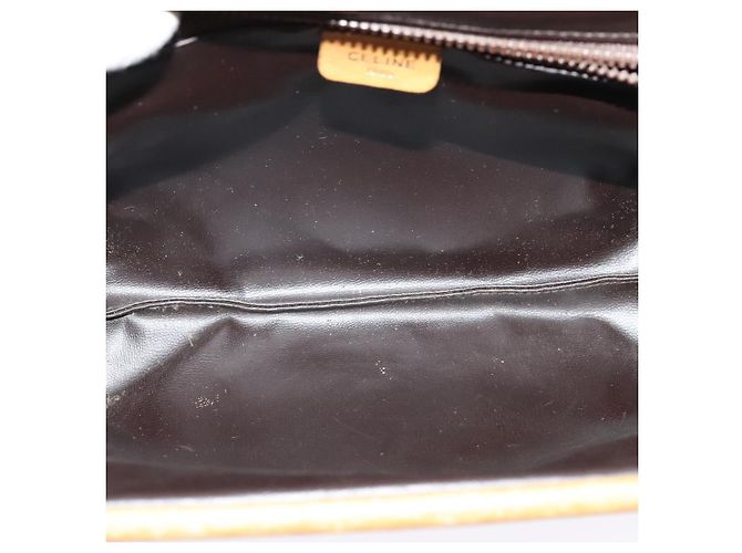Céline CELINE Macadam Canvas Schultertasche PVC Beige Gold Auth sw1359 Golden - Ansicht 10
