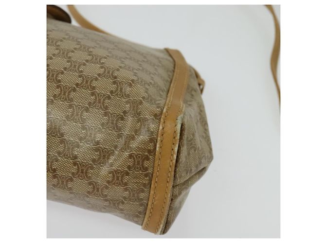 Céline CELINE Macadam Canvas Schultertasche PVC Beige Gold Auth sw1359 Golden - Ansicht 15