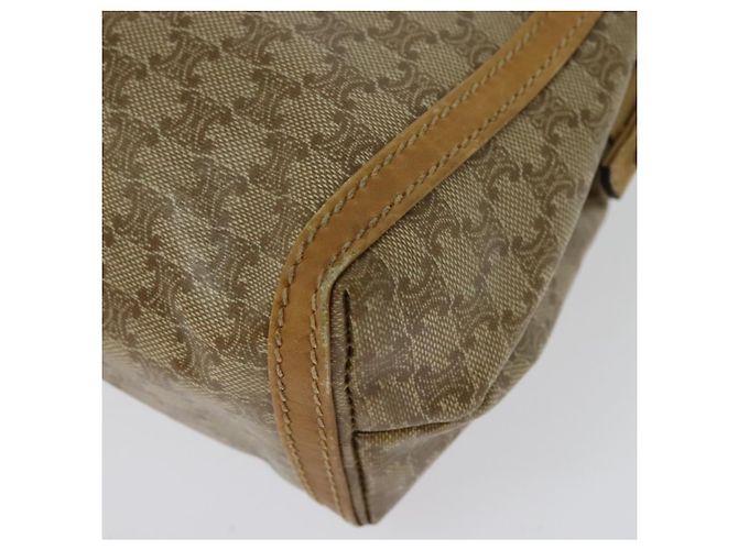 Céline CELINE Macadam Canvas Schultertasche PVC Beige Gold Auth sw1359 Golden - Ansicht 17