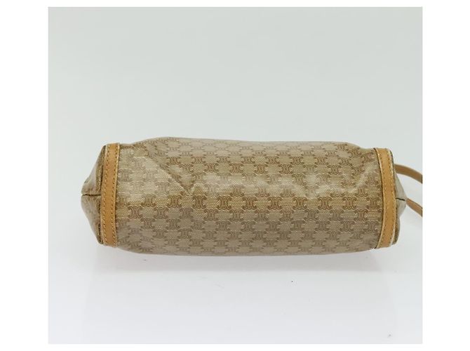 Céline CELINE Macadam Canvas Schultertasche PVC Beige Gold Auth sw1359 Golden - Ansicht 5