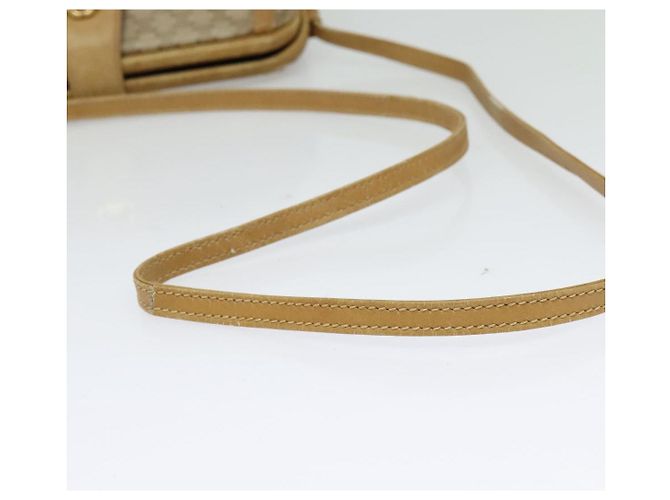 Céline CELINE Macadam Canvas Schultertasche PVC Beige Gold Auth sw1359 Golden - Ansicht 7