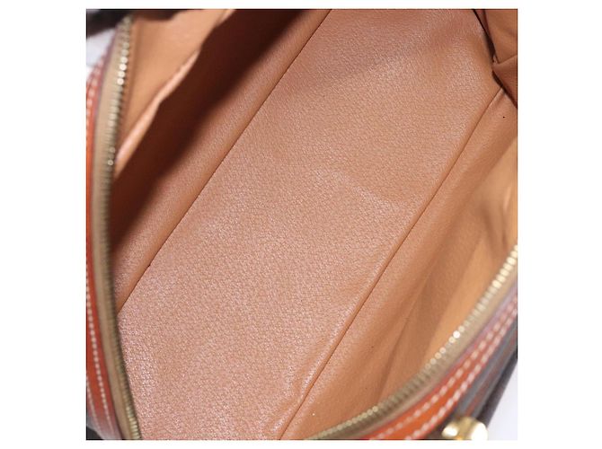 Céline Borsa a mano in tela Macadam CELINE in pelle PVC marrone oro Auth ki5869 D'oro - vista 10