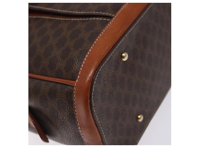 Céline Borsa a mano in tela Macadam CELINE in pelle PVC marrone oro Auth ki5869 D'oro - vista 14