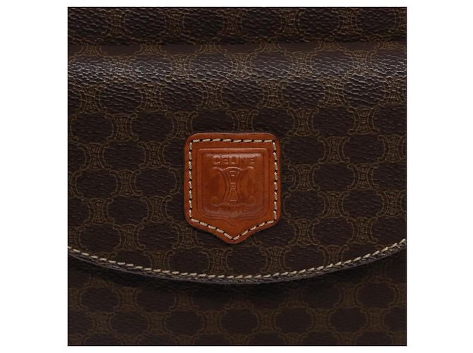Céline Borsa a mano in tela Macadam CELINE in pelle PVC marrone oro Auth ki5869 D'oro - vista 17
