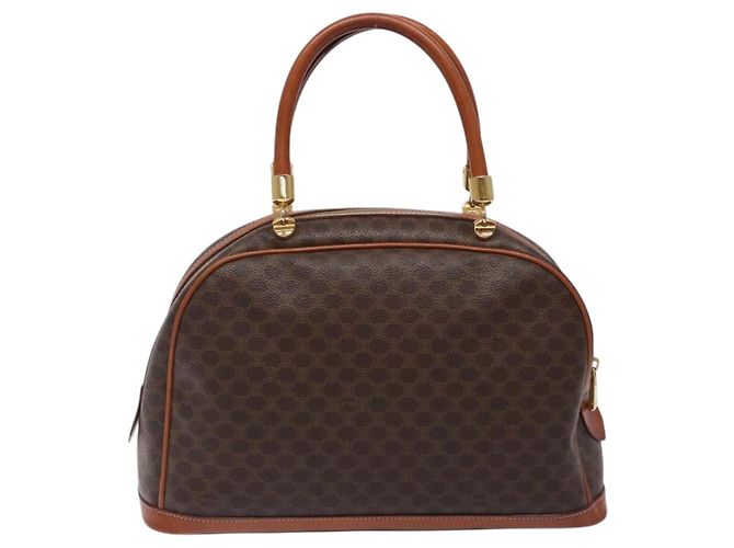 Céline Borsa a mano in tela Macadam CELINE in pelle PVC marrone oro Auth ki5869 D'oro - vista 2