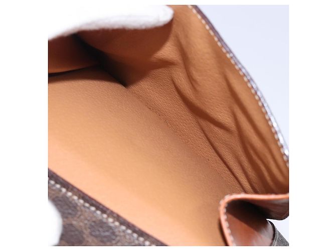 Céline Borsa a mano in tela Macadam CELINE in pelle PVC marrone oro Auth ki5869 D'oro - vista 22
