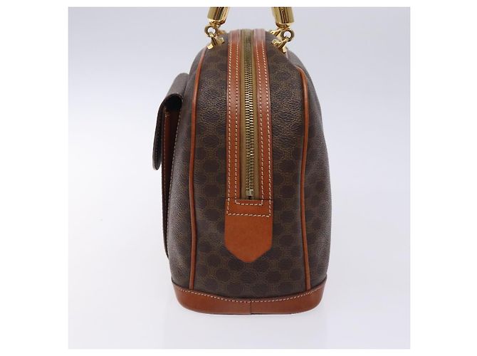 Céline Borsa a mano in tela Macadam CELINE in pelle PVC marrone oro Auth ki5869 D'oro - vista 4