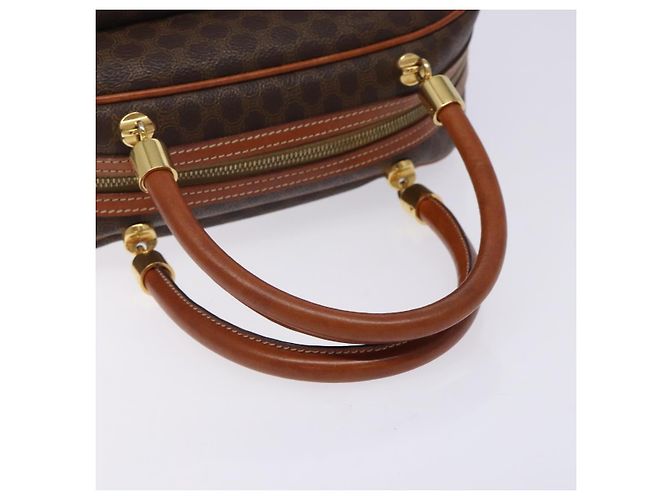 Céline Borsa a mano in tela Macadam CELINE in pelle PVC marrone oro Auth ki5869 D'oro - vista 7
