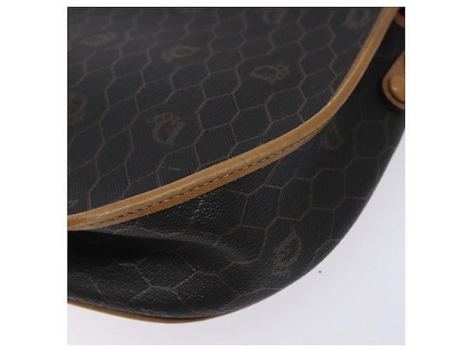 Borsa a spalla in tela a nido d'ape PVC nera e dorata Christian Dior Auth yk18869 - vista 15