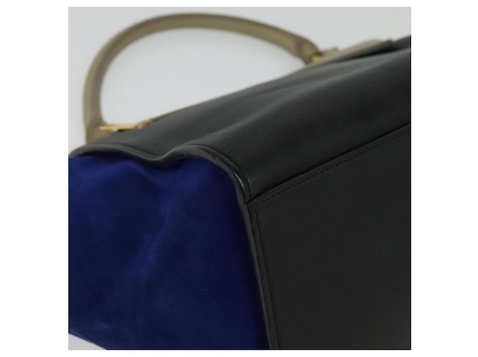 Céline Borsa Trapeze in pelle 2 in 1 beige oro Auth BA4167 D'oro - vista 16