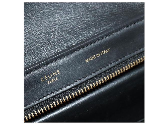 Céline Borsa Trapeze in pelle 2 in 1 beige oro Auth BA4167 D'oro - vista 18
