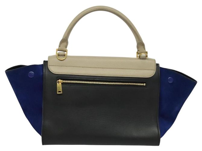 Céline Borsa Trapeze in pelle 2 in 1 beige oro Auth BA4167 D'oro - vista 2