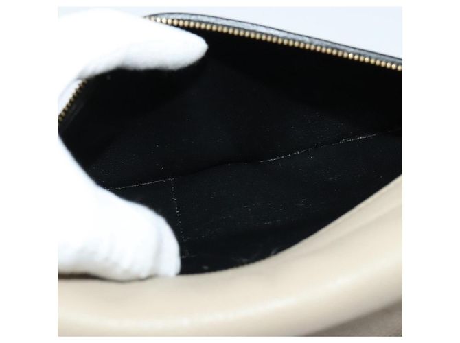 Céline Borsa Trapeze in pelle 2 in 1 beige oro Auth BA4167 D'oro - vista 22