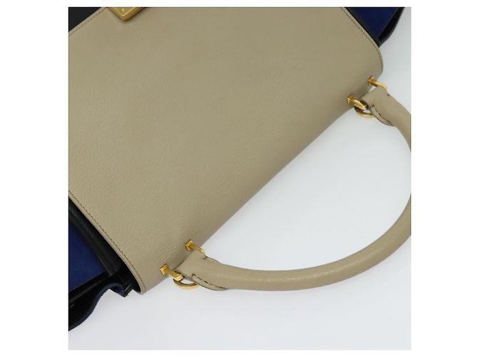 Céline Borsa Trapeze in pelle 2 in 1 beige oro Auth BA4167 D'oro - vista 6