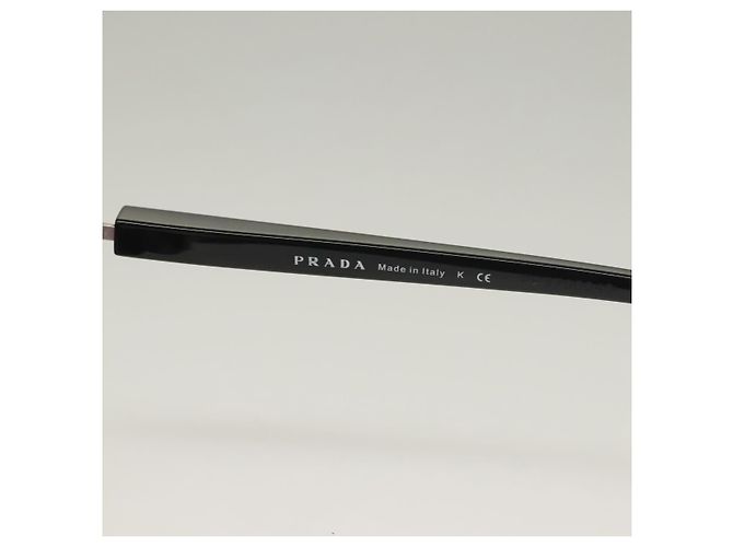 Gafas de sol PRADA de plástico negro Auth bs28173 - vista 9