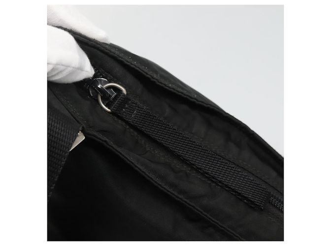 Borsa a Spalla PRADA Nylon Nero Argento Autentica 132150 - vista 10