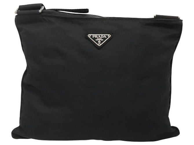 Borsa a Spalla PRADA Nylon Nero Argento Autentica 132150 - vista 13