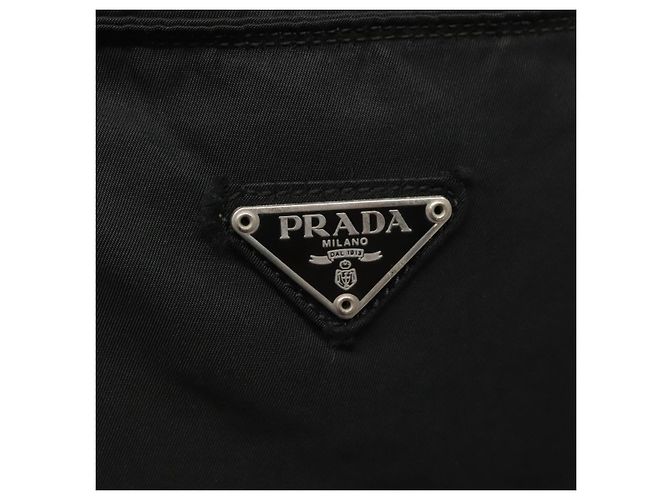 Borsa a Spalla PRADA Nylon Nero Argento Autentica 132150 - vista 18