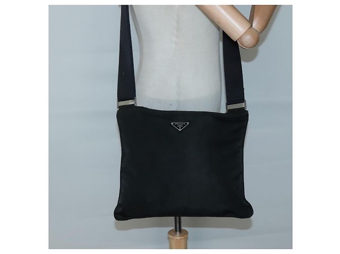 Borsa a Spalla PRADA Nylon Nero Argento Autentica 132150 - vista 22